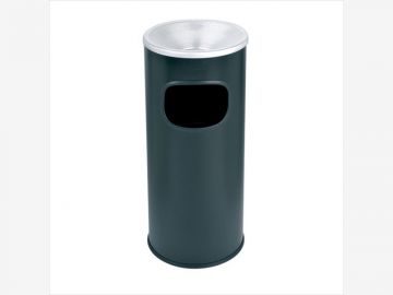 Container with ashtray 30 l. ø250x650 mm black